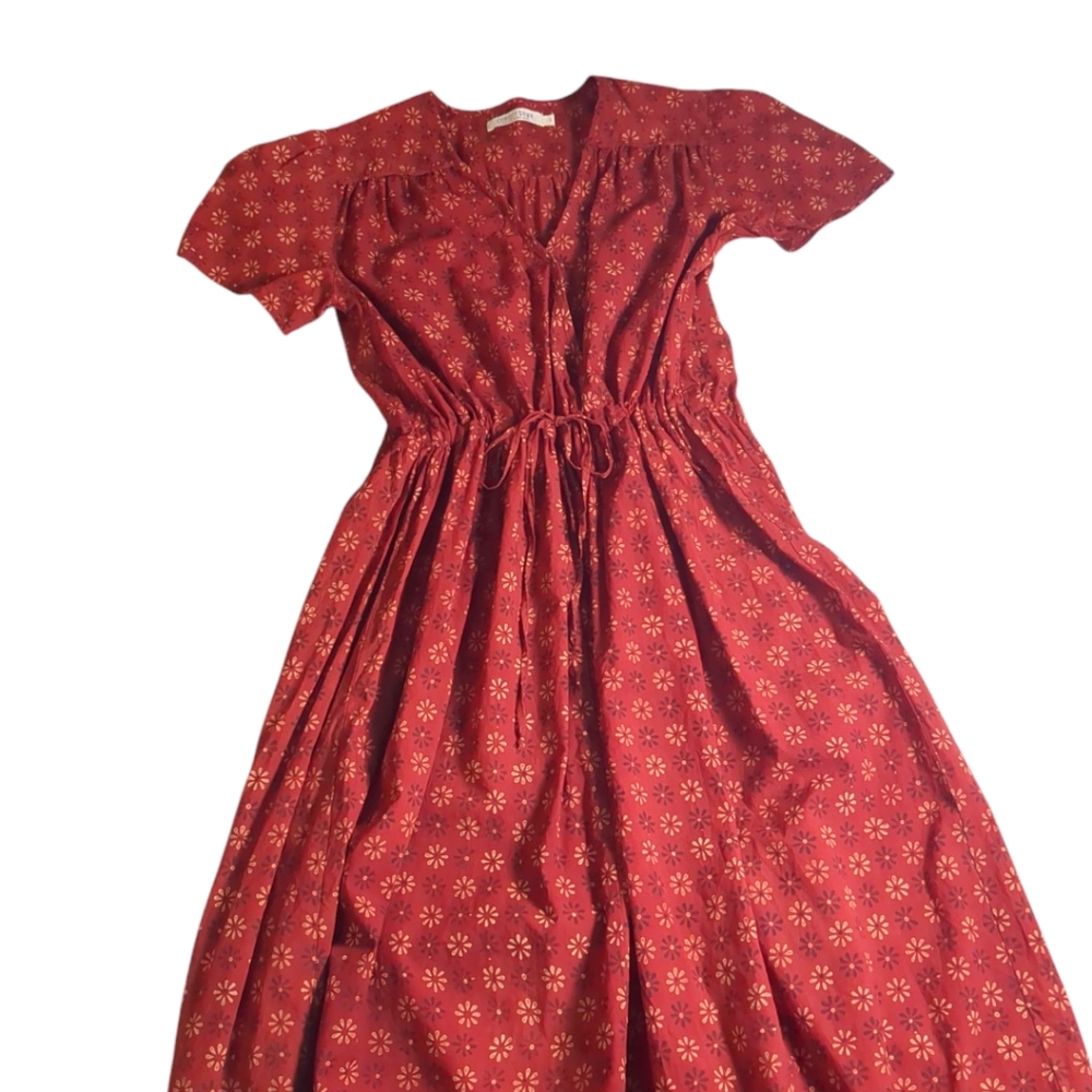 Christy Dawn Red Printed Midi Dress - Picture 4 of 7